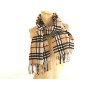 Cashmere Scarfs Designer Burberry Classic Check Beige Nova Cashmere Scarf